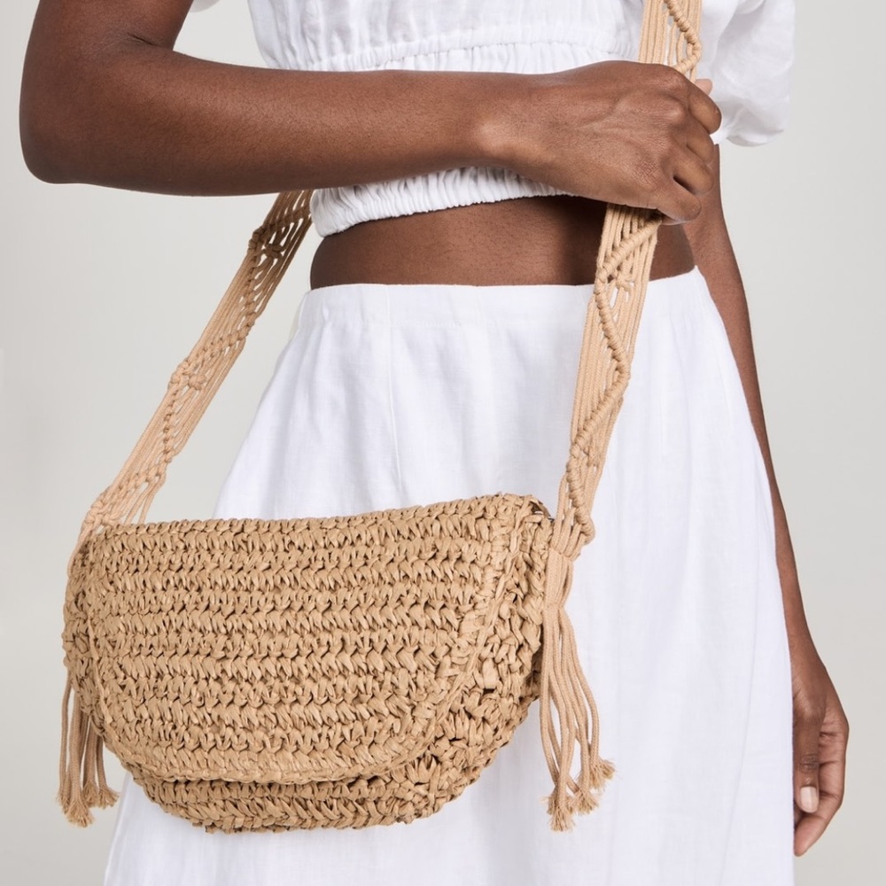 8 Other Reasons Raffia Crossbody Bag in Natural. Brand new! - Picture 11 of 11